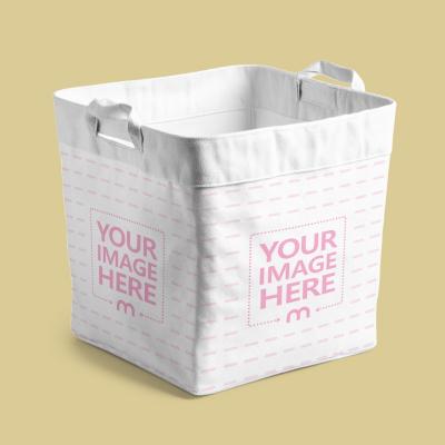 Laundry Basket Mockup for Home Organization and Storage Products