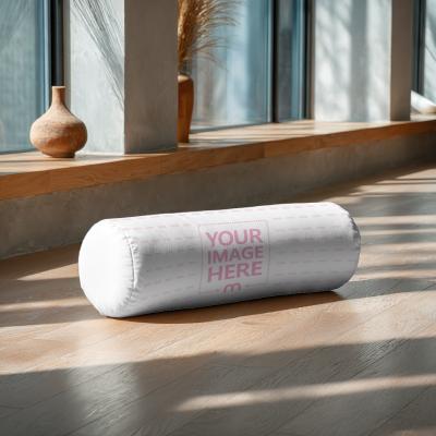 Cylindrical Yoga Bolster Mockup for Fitness Studios