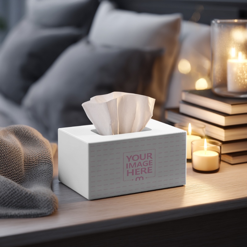 Tissue Box Mockup for Household and Hospitality Product Branding preview image