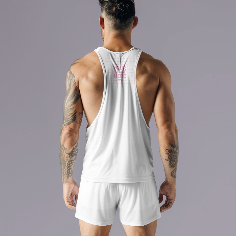 Back View Singlet Tank Mockup for Athletic Apparels preview image