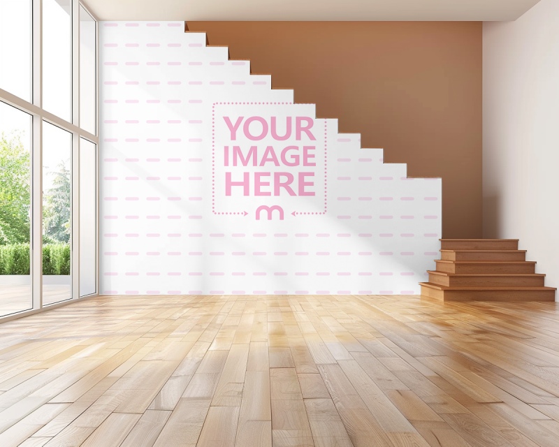 Unfurnished Living Room Mockup for Wall Art Concepts preview image