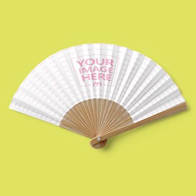 Folding Hand Fan Mockup for Cultural Events Branding