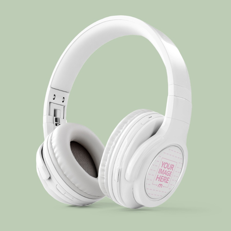 Over-Ear Headphones Mockup for Audio Gear Promotions preview image