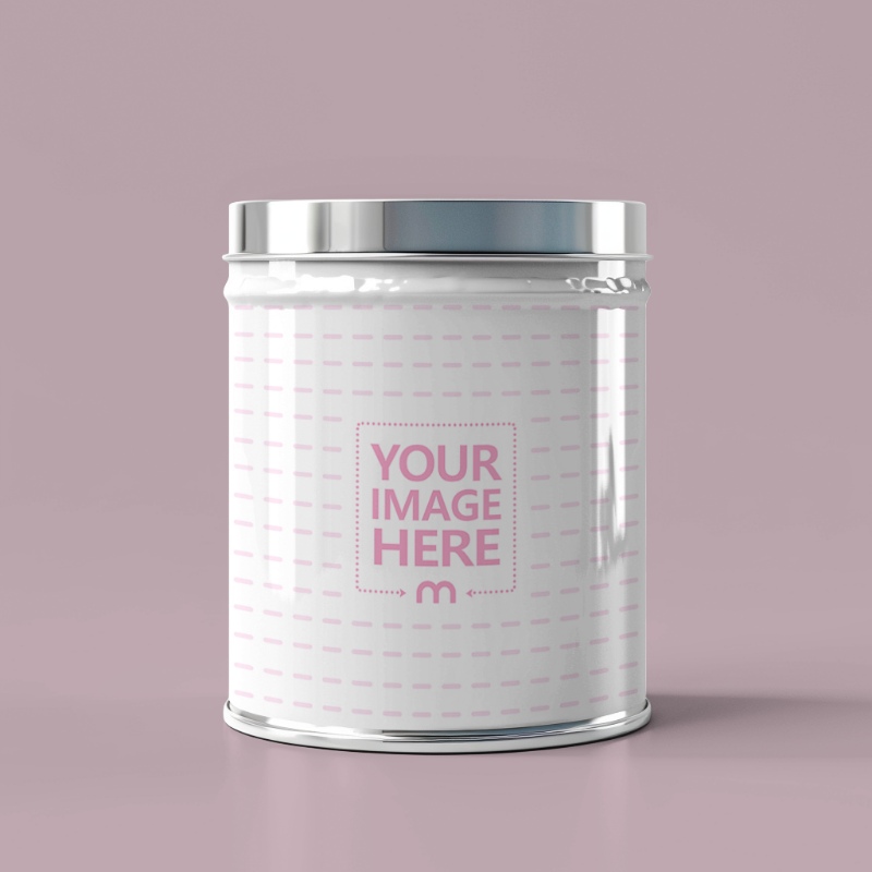 Tin Can Label Mockup for Food Product Brand Marketing preview image