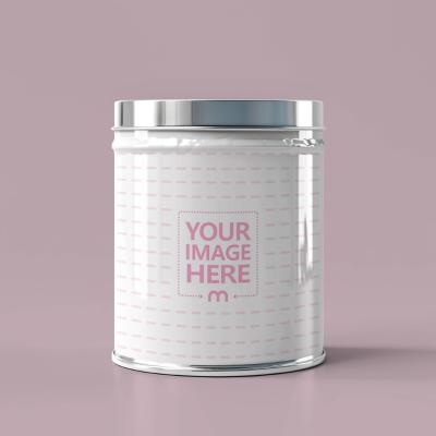 Tin Can Label Mockup for Food Product Brand Marketing
