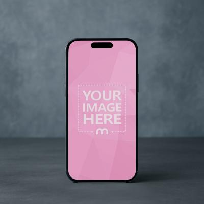 iPhone 16 Mockup in Studio Background for UI Presentation
