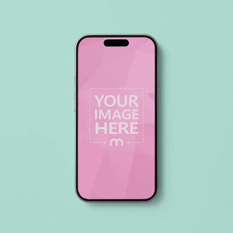 iPhone 16 Pro Max Mockup Top View on Isolated Background preview image