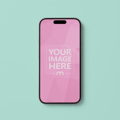 iPhone 16 Pro Max Mockup Top View on Isolated Background
