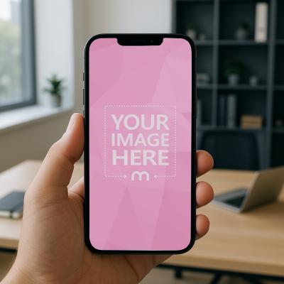 iPhone Mockup in Hand for App Showcases