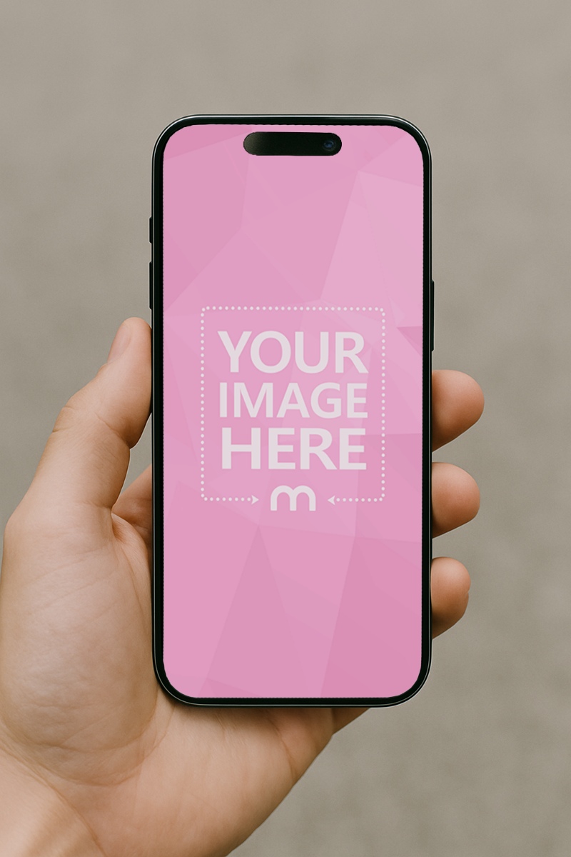 iPhone Mockup in Hand Outdoor for Ad and UI Previews preview image