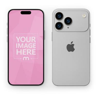 iPhone 17 Mockup – Customizable Color, Background & Smart Placeholder