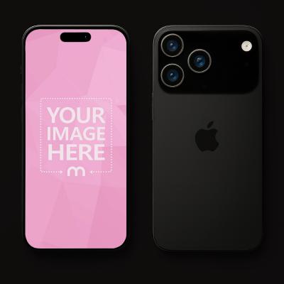 Black iPhone 17 Mockup – Sleek Modern Smartphone Template