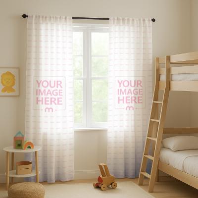 Bedroom Curtains Mockup with Kids’ Toy Bed and Cozy Styling