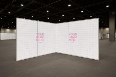 L-Shaped 3D Trade Show Exhibition Display