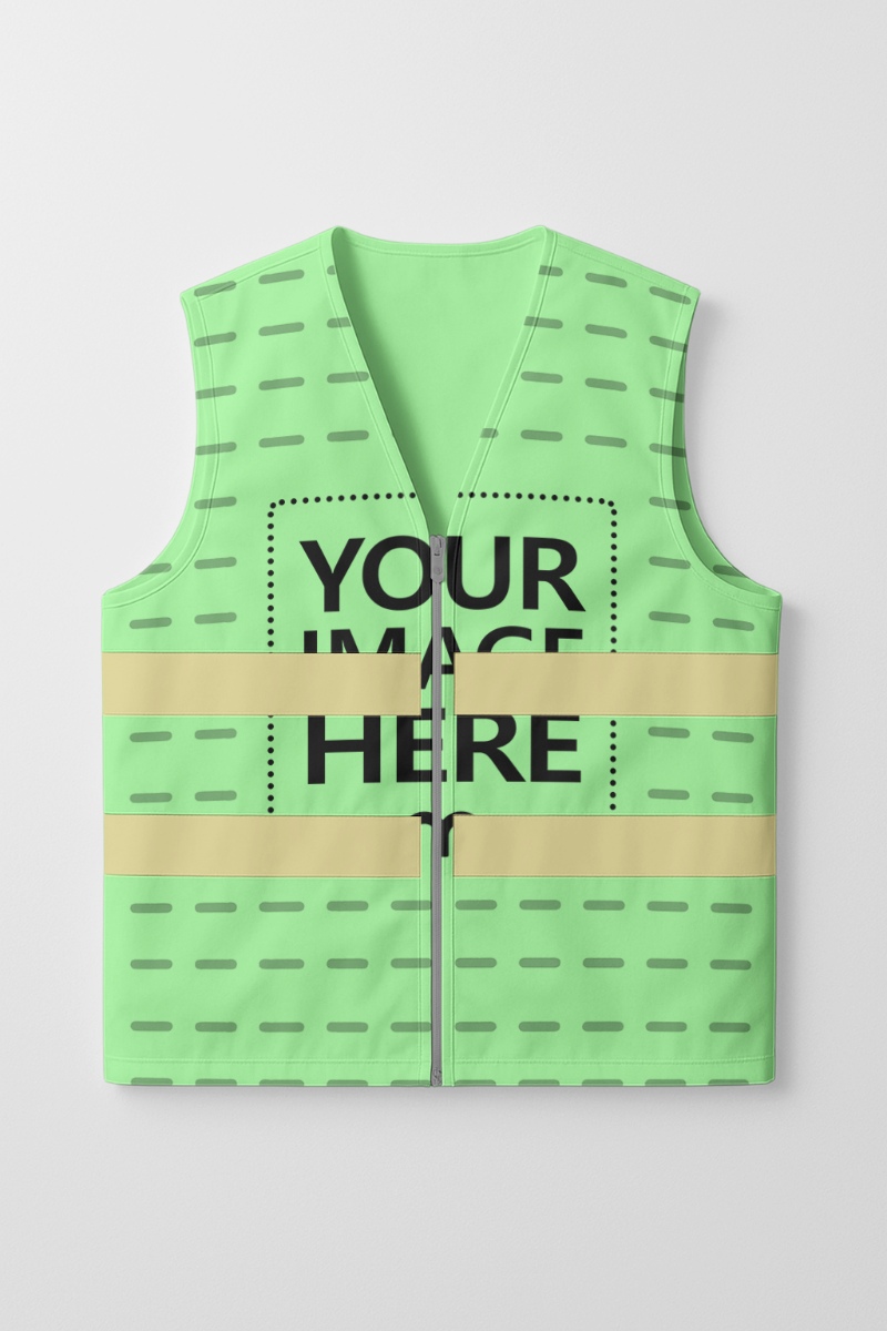 Vest Apparel Mockup  on Isolated White Background preview image