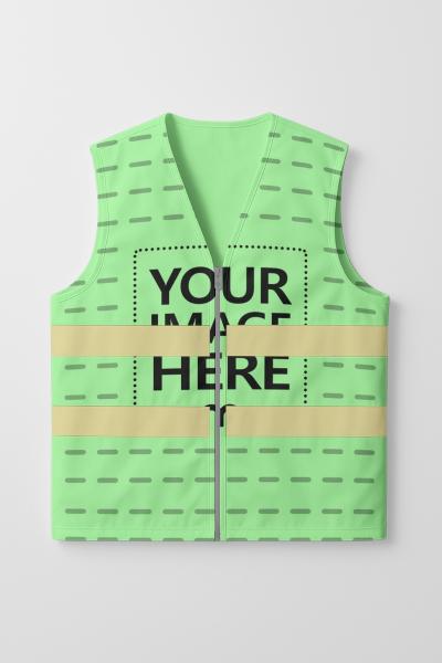 Vest Apparel Mockup  on Isolated White Background