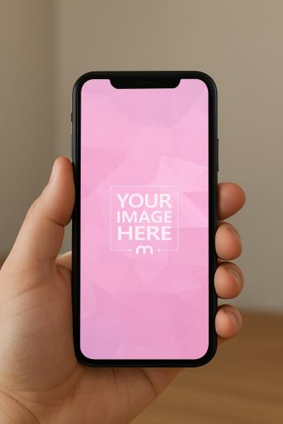 iPhone Mockup in Hand for Ad and UI preview