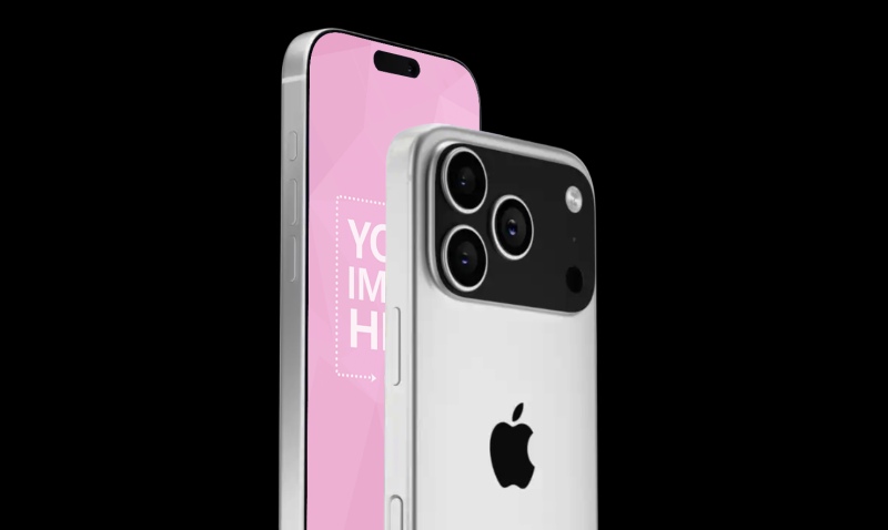 Realistic Apple iPhone 17 Pro Template PSD & PNG preview image