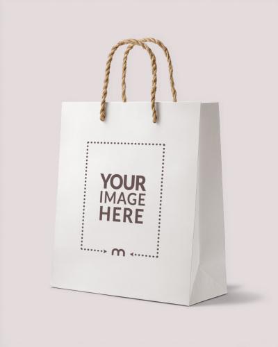 Shopping Paper Bag Mockup for Retail Packaging Presentations