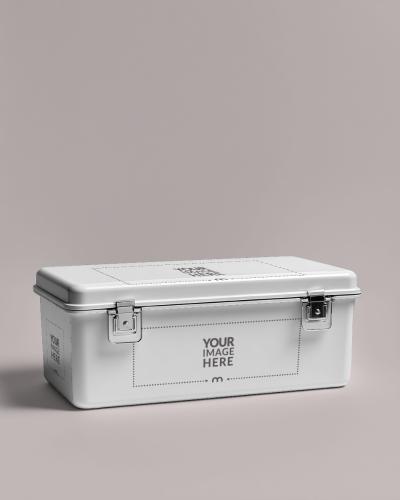 Toolbox Mockup for Industrial Branding and Hardware Product Ads