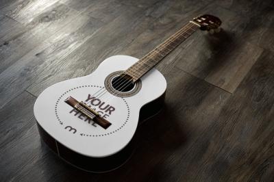 Guitar Mockup for Musical Instrument Branding