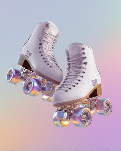 Roller Skates Mockup for Retro Sports Branding and Ads