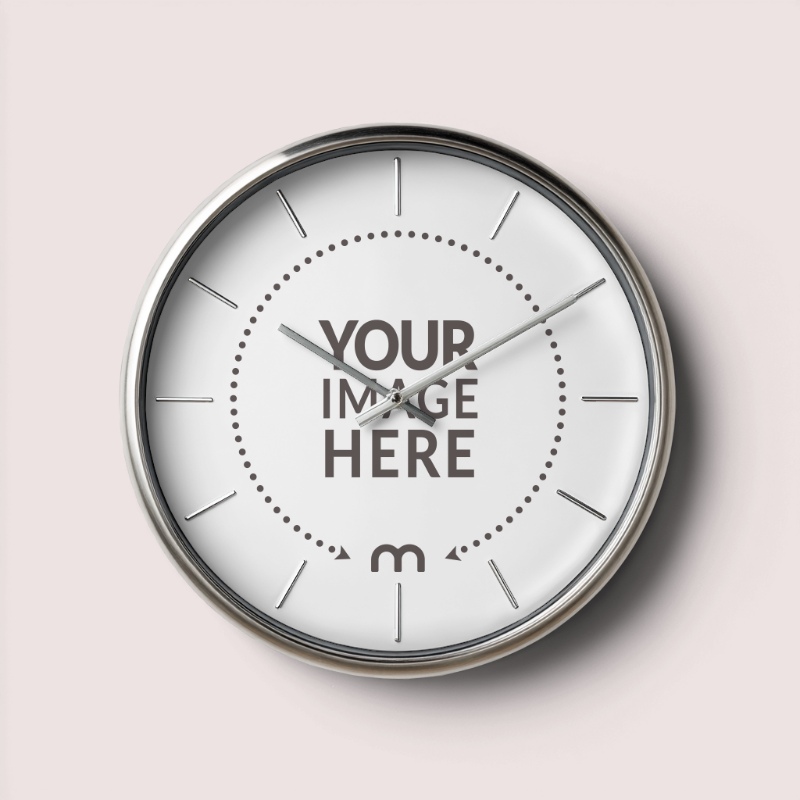 Wall Clock Mockup for Modern Interior Decor Branding preview image