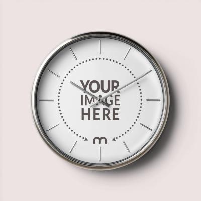 Wall Clock Mockup for Modern Interior Decor Branding