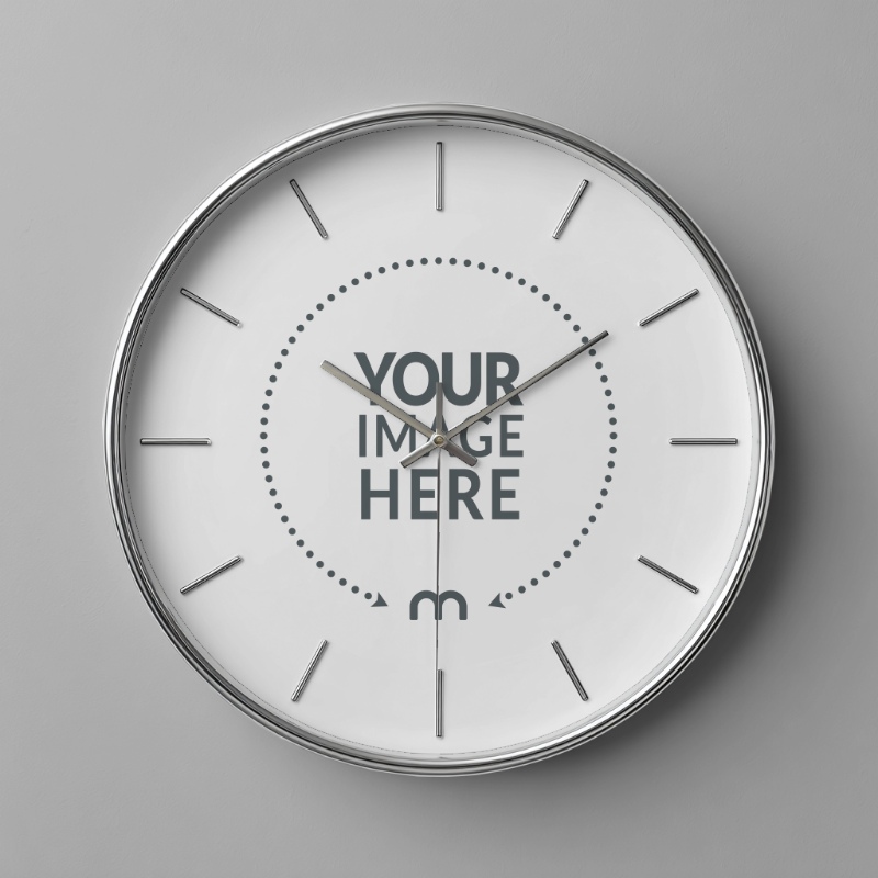 Wall Clock Mockup for Lifestyle and Home Product Ads preview image