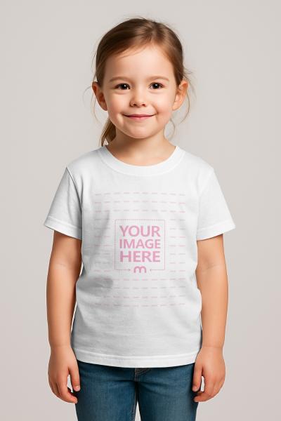 Hoodie Mockup on Smiling Young Kid Standing