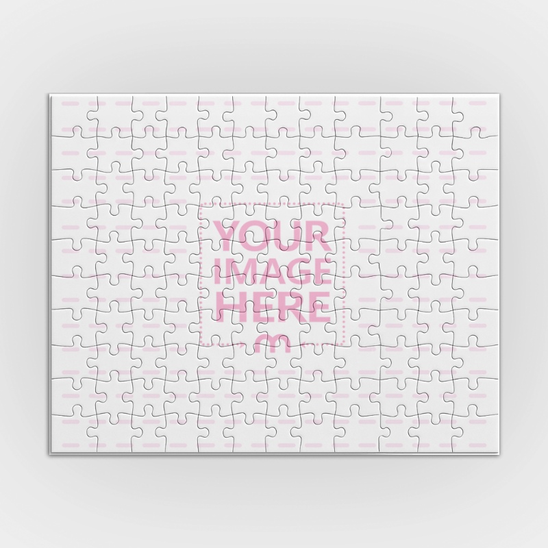 120-Piece Jigsaw Puzzle Mockup on Isolaed Background preview image