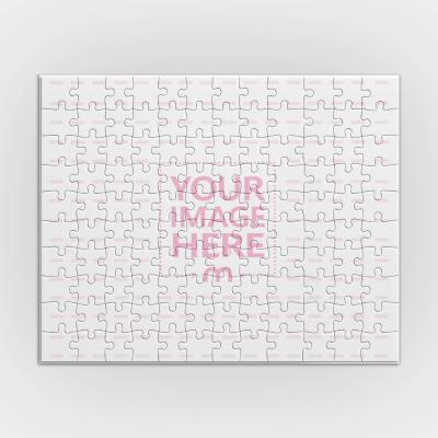 120-Piece Jigsaw Puzzle Mockup on Isolaed Background