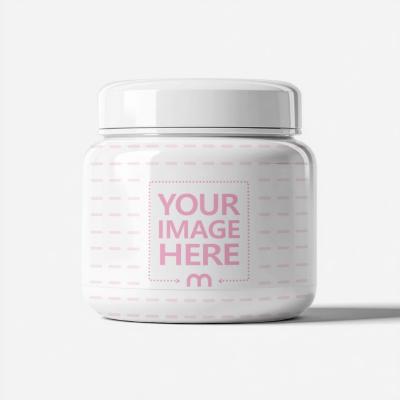 Wide 16oz Supplement Jar Mockup with Isolated Background
