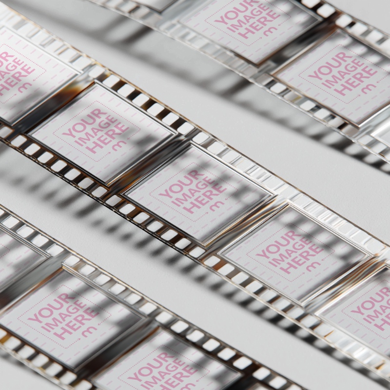 16mm Kodak Film Strip Mockup for Motion Picture Showcases preview image