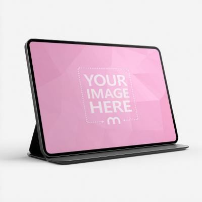 Tablet Mockup in White Background for Digital Product Branding