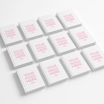 Hardcover Book Mockup in 12-Book Grid for Editorial Catalogs