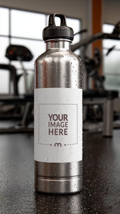 Steel Bottle Mockup for Fitness and Beverage Branding