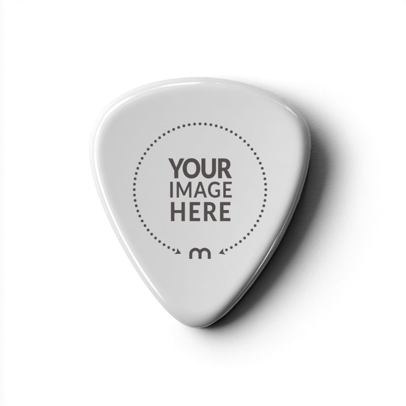 Guitar Pick Mockup in Isolated Background Top View preview image