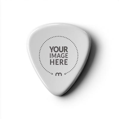 Guitar Pick Mockup in Isolated Background Top View