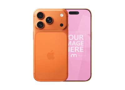 iPhone 17 Pro Cosmic Orange Mockup – PSD & PNG Templates