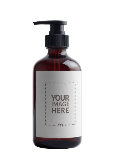 Container Bottle Label Mockup on Isolated Background
