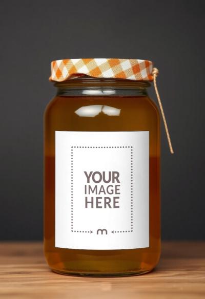 Honey Jar Label Mockup for Artisan Food Packaging