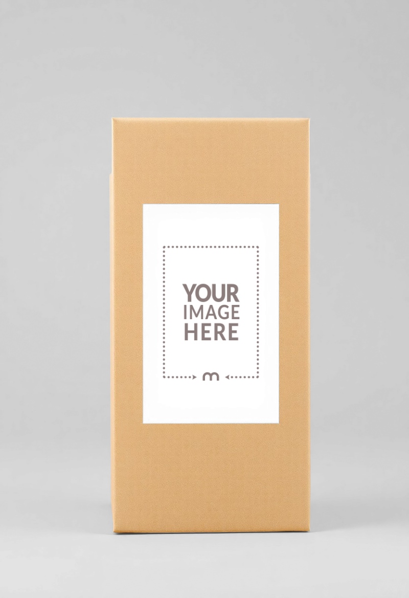 Rectangular Courier Label Mockup for Shipping Design preview image