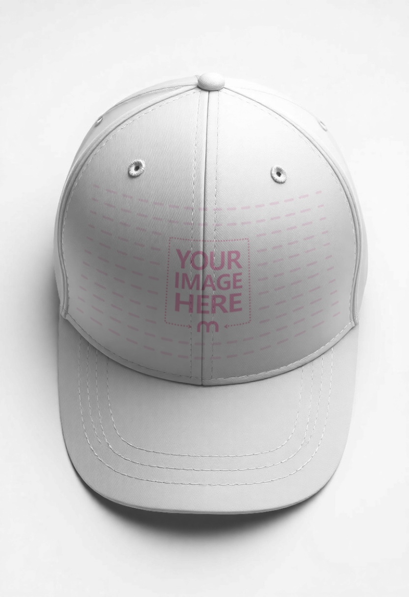 Snapback Cap Mockup Top View for Fashion Display preview image