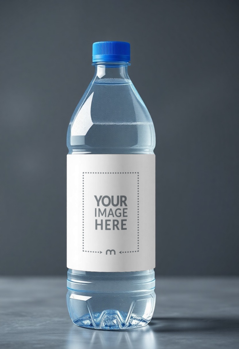 Water Bottle Label Mockup for Beverage Branding preview image