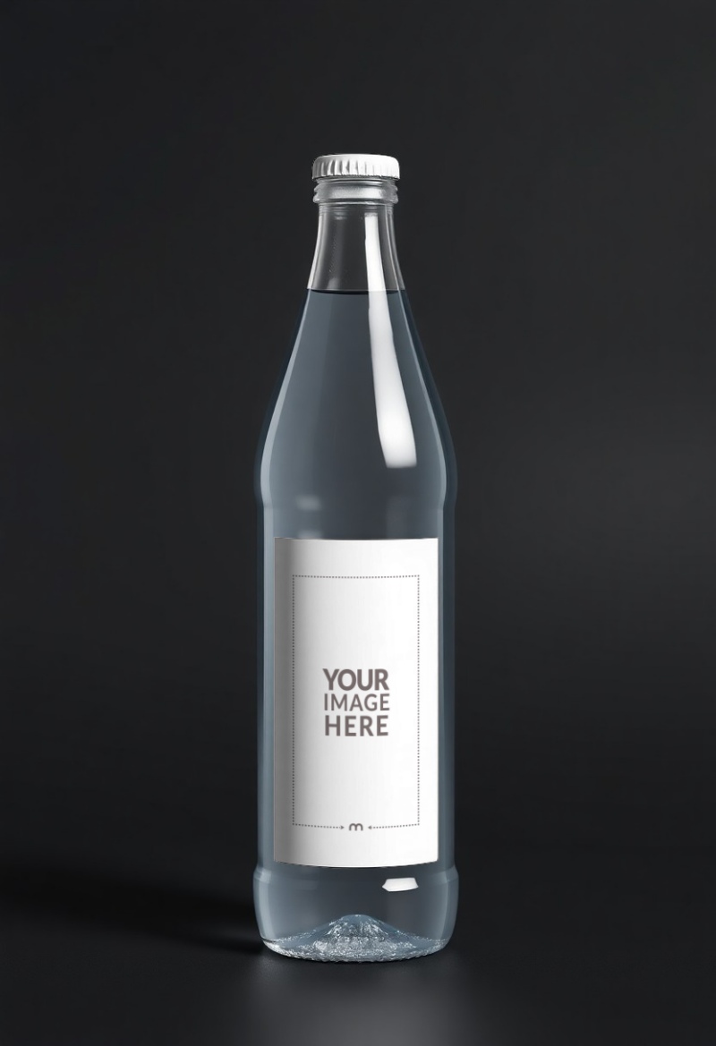 Water Bottle Label Mockup on Isolated Background preview image