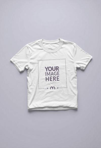 T-Shirt PSD Mockup Flat Lay Top View