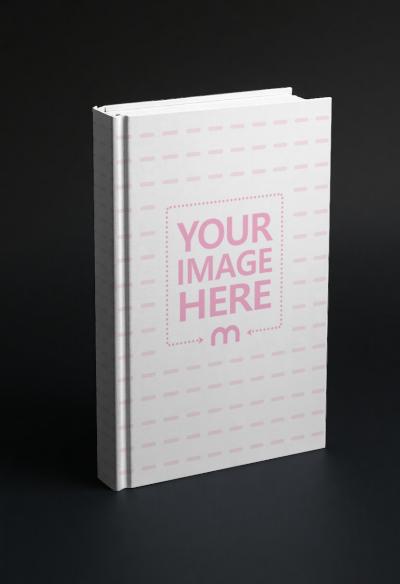 Book Cover Mockup on Dark Background for Fictions