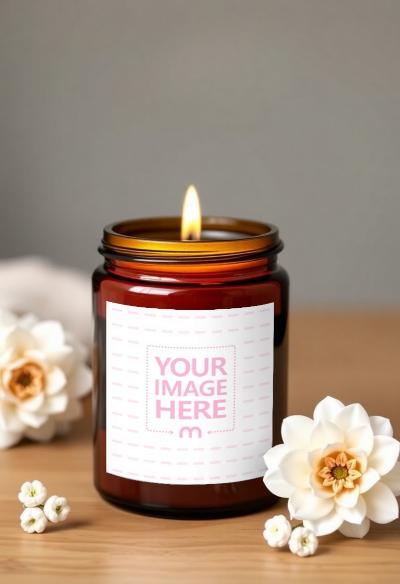 Candle Label Mockup for Etsy & Handmade Product Display