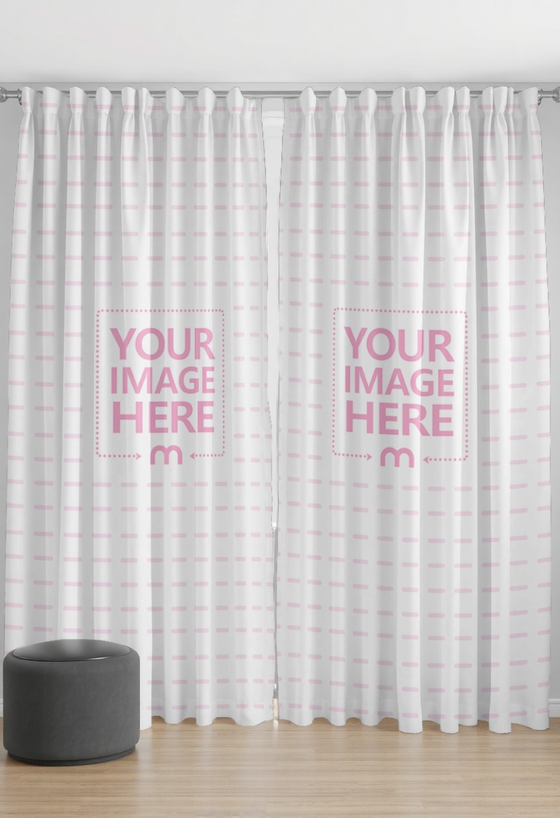 Curtain Mockup for Interior Pattern and Fabric Design preview image